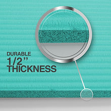 Load image into Gallery viewer, Sivan Health and Fitness 1/2-InchExtra Thick 71-Inch Long NBR Comfort Foam Yoga Mat for Exercise, Yoga, and Pilates (Teal)
