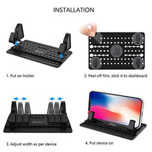 Load image into Gallery viewer, Cell Phone Holder for Car, AONKEY Dashboard Car Pad Mat Vehicle GPS Mount Universal Fit All Smartphones, Compatible iPhone Xs/XS Max XR X 6S 7/8 Plus, Galaxy Note 9/8 S8/S9/S10 Plus J7 J3, Pixel 3 XL
