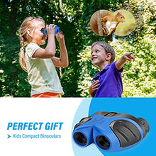 Load image into Gallery viewer, Perfect Binoculars for Kids, VNVDFLM Compact Waterproof Binoculars for Teens Boys Girls Birthday, Outdoor Telescope Toys for Boys Age 3-12 to Bird Watching &amp; Explore Nature(Blue)
