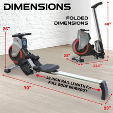 Load image into Gallery viewer, Air &amp; Magnetic Rowing Machine with On Demand Coaching|14 Levels Dual Resistance| by Fitness Reality
