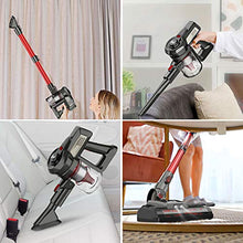 Load image into Gallery viewer, INSE Cordless Vacuum Powerful Suction Stick Vacuum Cleaner 6 in 1 Handheld Vaccum for Home Hardwood Floor Carpet car pet Hair-Red, Ultra Lightweight

