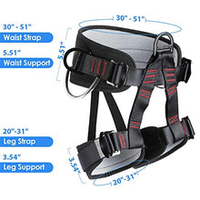 Load image into Gallery viewer, HandAcc Climbing belts, Thicken Professional Half Body Safety Belt for Rock Climbing, Fire Rescue, Expanding Training and Outdoor Adventure Activities
