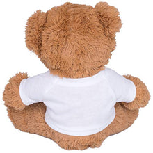 Load image into Gallery viewer, Cute Custom Teddy Bear with Personalized Custom Text: 8 Inch Brown Teddy Bear Valentine's Day Stuffed Animal White Shirt CT
