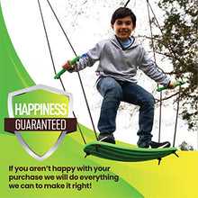 Load image into Gallery viewer, Swurfer Kick Stand Up Surfing Tree Swing Outdoor Swings for Kids Up to 150 Lbs - Hang from Up to 10 Feet High - Includes 24" SwingBoard, UV Resistant Rope, &amp; Handles, Green
