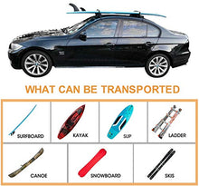 Load image into Gallery viewer, WONITAGO Soft Roof Rack Pads with Single Wrap-Rax Straps for Surfboard, Kayak, SUP Paddleboard, Snowboard 28inch (Pair)
