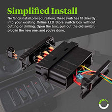 Load image into Gallery viewer, 6-Gang 12V Rocker Switch Box w/Momentary Switches [40 Amp Max.] [12 AWG Wires][12 Volt DC] SPST On/Off Rocker Toggle Switch Panel Box for Jeep Auto Automotive Lights Car Marine Boat Truck Vehicles…
