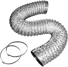 Load image into Gallery viewer, Cosmo 6 Inch 6 Foot Aluminum Flex Air Ventilation Duct, with Clamps
