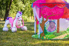Load image into Gallery viewer, Kid Trax Easy Pop Up Kids Magical Play Tent, Large Front and Rear Openings, Carrying Case Included, Easy Storage, Magical Forest
