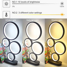 Load image into Gallery viewer, LENIVER LED Table Lamp, Modern Dimmable Bedside Table Light, 18W, 3 Color Modes, for Living Room, Bedroom, Office, Nightstand, Bookshelf (Black)
