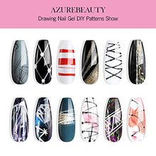 Load image into Gallery viewer, AZUREBEAUTY 6 Colors Spider Gel,Matrix Gel with Gel Paint Design Nail Art Wire Drawing Nail Gel for Line,Require LED UV Nail Dryer Lamp(White Black Red Gold Silver Champagne)

