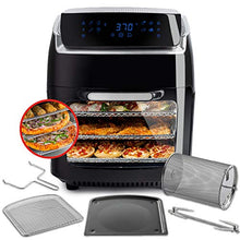 Load image into Gallery viewer, Aria 10 Qt. Touchscreen Air Fryer Oven with Premium Accessory Set and Recipe Book, Black
