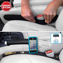 Load image into Gallery viewer, Drop Stop - The Original Patented Car Seat Gap Filler (AS SEEN ON Shark Tank) - Set of 2 and Slide Free Pad and Light

