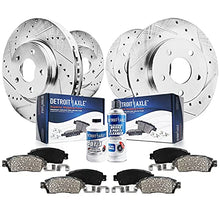 Load image into Gallery viewer, Detroit Axle - 296mm Front And 292mm Rear Drilled &amp; Slotted Brake Rotors + Ceramic Brake Pads Replacement for Buick Regal Chevy Malibu - 10pc Set

