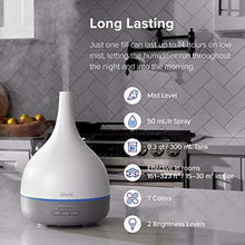 Load image into Gallery viewer, LEVOIT Essential Oil Diffuser, Aromatherapy Diffuser for Essential Oils, Cool Mist Humidifier,300ml Aroma Diffuser with 7 Color Lights &amp; Timer, Auto Shut-off, BPA Free for Home Office Bedroom
