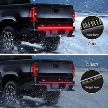 Load image into Gallery viewer, New 60'' Tailgate Light Bar, CT CAPETRONIX Triple-Row Aluminum Truck Tailgate Light Bar, Waterproof No-Drill Install Full-Featured Reverse Running Brake Turn Signal Tailgate Light.…
