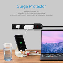 Load image into Gallery viewer, KMC 6-Outlet Surge Protector Power Strip 2-Pack, 900 Joule, 4-Foot Cord, Overload Protection, Black
