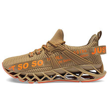 Load image into Gallery viewer, JSLEAP Mens Fashion Sneaker Breathable Running Shoes Lightweight Walking Shoes,Gold1,US 11
