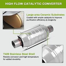 Load image into Gallery viewer, AUTOSAVER88 ATCC0016 2" Inlet/Outlet Universal Catalytic Converter with O2 Port and Heat Shield (EPA Compliant)
