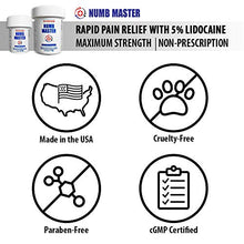 Load image into Gallery viewer, Numb Master 5% Lidocaine Topical Numbing Cream, Maximum Strength Long-Lasting Pain Relief Cream, Fast Acting Topical Anesthetic Cream with Aloe Vera, Vitamin E, Lecithin with Child Resistant Cap, 1oz

