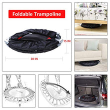 Load image into Gallery viewer, BCAN 40" Foldable Mini Trampoline, Fitness Rebounder with Adjustable Foam Handle, Exercise Trampoline for Kids Adults Indoor/Garden Workout Max Load 330lbs
