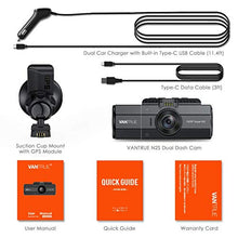 Load image into Gallery viewer, Vantrue N2S 4K Dash Cam, Dual 2.5K 1440P Dash Camera with GPS and Speed, IR Night Vision Front and Inside Uber Car Camera, 24/7 Recording Parking Mode, Motion Detection, 256GB Supported
