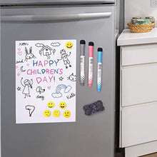 Load image into Gallery viewer, Prefer Green Magnetic Dry Eraser White Board Sheet for Kitchen Refrigerator with Stain Resistant Technology, Organizer &amp; Planner Whiteboard 12” X 8”, Include 1 Eraser, 3 Markers &amp; 6 Fridge Magnets
