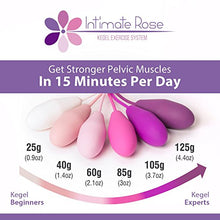 Load image into Gallery viewer, Intimate Rose Kegel Exercise Weights - Doctor Recommended Pelvic Floor Exercises - Set of 6 Premium Silicone Kegel Balls for Tightening &amp; Control with Training Kit for Women: Beginners &amp; Advanced
