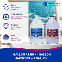 Load image into Gallery viewer, Clear Table Top Epoxy Resin That Self Levels, This is a 2 Gallon High Gloss (1 Gallon Resin + 1 Gallon Hardener) Kit That’s UV Resistant – It’s DIYER &amp; Pro Preferred with Minimal Bubbles
