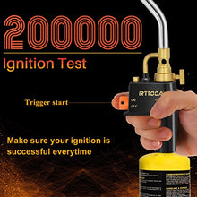 Load image into Gallery viewer, High Intensity Propane Torch Head, GJ-8000 Trigger Start Mapp Gas Torch Map Gas Torch Kit with Self Ignition, Pencil Flame Welding Torch Fuel by MAPP, MAP/PRO, Propane torch Kit（CSA Certified)
