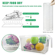 Load image into Gallery viewer, Produce Saver Refrigerator Organizer Bins - 4.5L x 3 SILIVO FreshWorks Stackable Fridge Storage Containers with Removable Drain Tray for Produce, Fruits, Vegetables, Meat and Fish
