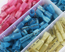 Load image into Gallery viewer, Sopoby 220pcs Wire Spade Connectors, Heat Shrink Female Male Spade Terminals Electrical Crimp Connector Kit
