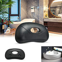 Load image into Gallery viewer, ESSORT Black Bathtub Pillow PU Spa Bath Pillow, Powerful Gripping Suckers Bath Cushion Headrest for Shoulder Neck Support, Luxury Bath Pillow for Bathroom, Hot Tub Hole

