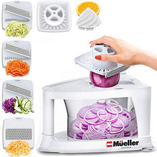 Load image into Gallery viewer, Mueller Spiral-Ultra Multi-Blade Spiralizer, 8 into 1 Spiral Slicer, Heavy Duty Salad Utensil, Vegetable Pasta Maker and Mandoline Slicer for Low Carb/Paleo/Gluten-Free Meals
