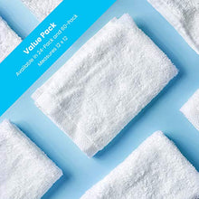 Load image into Gallery viewer, Zeppoli 24-Pack Washcloths | 100% Natural Cotton, 12 x 12 Inches, Commercial Grade Washcloth, Machine Washable Cleaning Rags and Wash Cloths for Bathroom
