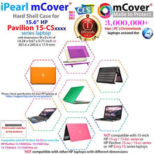 Load image into Gallery viewer, mCover Hard Shell Case for 15.6" HP Pavilion 15-CSxxxx (15-CS0000 to 15-CS9999) Series (NOT Fitting 15-AY / 15-BA / 15-AU / 15-CC / 15-BS etc or Envy Series laptops) Notebook PC (Purple)

