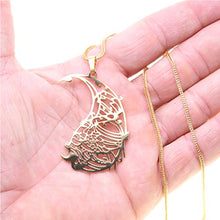 Load image into Gallery viewer, Asoodehdelan Persian Parsi Farsi Calligraphy Poem Necklace Persia Gift Art
