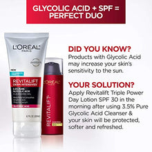 Load image into Gallery viewer, L'Oreal Paris Skincare Revitalift Derm Intensives Gel Cleanser with 3.5% Pure Glycolic Acid, Salicylic Acid to resurface and prep skin for serum, 6.7 fl oz
