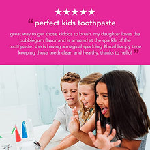 Load image into Gallery viewer, hello Kids Unicorn Sparkle Fluoride Toothpaste With Natural Bubble Gum Flavor, Vegan, Sls &amp; Gluten Free, 4.2 oz, 4 count
