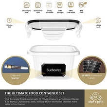Load image into Gallery viewer, Food Storage Containers Set - Airtight Plastic Containers with Easy Snap Lids (16 Pack) - Leak Proof Kitchen &amp; Pantry Organization - BPA-Free - 16 Chalkboard Labels &amp; Marker - Chef’s Path
