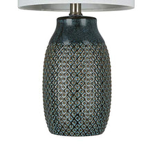 Load image into Gallery viewer, Amazon Brand – Stone &amp; Beam Table Lamp, 18"H, Antique Blue
