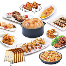 Load image into Gallery viewer, 11PCS Air-Fryer-Accessories with Recipe-Cookbook-Liners, Non-stick Barrel/Pan + Metal Holder + Multi-Purpose Rack +Baking Mat
