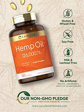 Load image into Gallery viewer, Hemp Oil Capsules | 126,000 mg | 180 Softgels | Non-GMO, Gluten Free | by Carlyle
