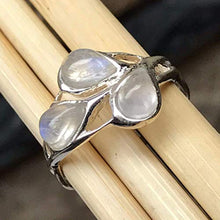 Load image into Gallery viewer, Natural Rainbow Moonstone 925 Solid Sterling Silver Ring Size 5.75, 6, 8, 8.75, 9
