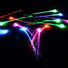 Load image into Gallery viewer, Midafon 15 Pack LED Color Changing Fiber Optic Hair Lights Barrettes Light Up Party Favors Glow Toys Supplies
