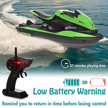 Load image into Gallery viewer, Remote Control Boat, 1:14 Scale 2.4Ghz High Speed RC Racing Boats for Pools and Lakes, Dual Motor, Low Battery Alarm, Speed Switch, Watercraft Toy for 14+ Kids, Green
