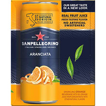 Load image into Gallery viewer, Sanpellegrino Italian Sparkling Drink Aranciata, Sparkling Orange Beverage, 6 Pack of 11.15 Fl Oz Cans
