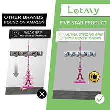 Load image into Gallery viewer, LETMY Broom Holder Wall Mounted - Mop and Broom Hanger Holder - Garage Storage Rack &amp; Garden Tool Organizer - 5 Position 6 Hooks for Home, kitchen, Garden, Tools, Garage Organizing
