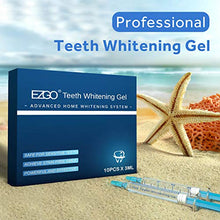 Load image into Gallery viewer, EZGO 10 Pack Teeth Whitening Gel Refills 22% Bleaching Gel, No Sensitive Teeth Whitener, Great for Sensitive Tooth Whitening, Works with Teeth Whitening LED Light and Tray (10X 3ML)
