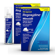 Load image into Gallery viewer, Regoxidine Men's 5% Minoxidil Foam (6 Month Supply) Helps Restore Vertex Hair Loss and Supports Hair Regrowth for Thinning Hair with Unscented Topical Aerosol Treatment
