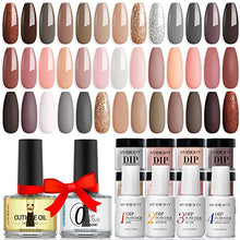 Load image into Gallery viewer, AZUREBEAUTY Classic Nude Collection 20 Colors Dip Powder Nail Kit and Cuticle Oil and Gel Nail Polish Primer 15 ml,Professional Manicure Nail Care Kit

